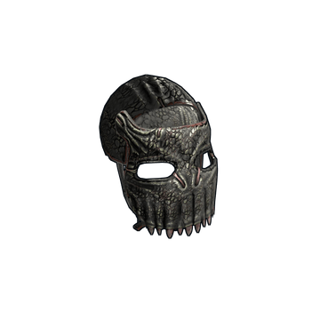 Black Alligator Metal Facemask