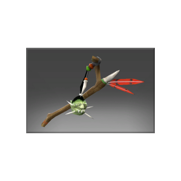 Inscribed Shrunken Head Staff