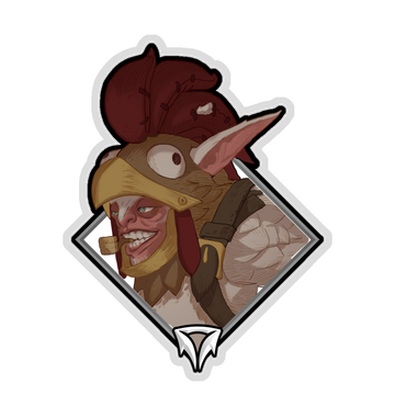 Glitter Crownfall Sticker - Chicken Meepo