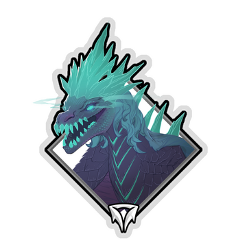 Glitter Crownfall Sticker - Winter Wyvern