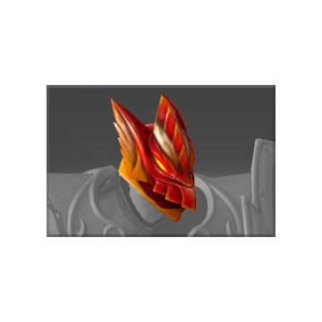 Inscribed Crimson Wyvern Helm
