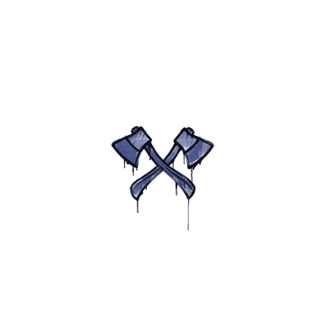 Sealed Graffiti | X-Axes (SWAT Blue)