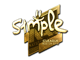 Produto Sticker | s1mple (Gold) | Boston 2018