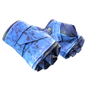 ★ Hand Wraps | Cobalt Skulls (Battle-Scarred)