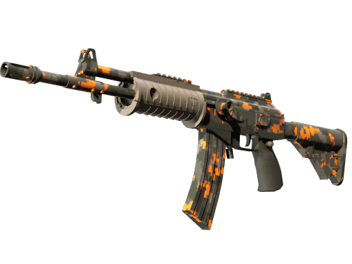 Galil AR (StatTrak™) | Camuflagem Digital — Laranja (Pouco Usada)