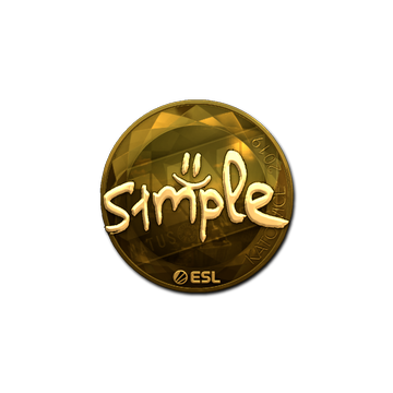 Sticker | s1mple (Gold) | Katowice 2019