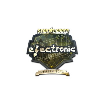 Sticker | electronic (Gold) | Berlin 2019