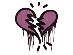 Sealed Graffiti | Broken Heart (Princess Pink)