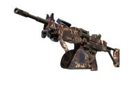 Negev | Phoenix Stencil (Minimal Wear) Negev — CS2 skin in the Lil' Pig case on DuckSkins