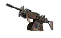 Negev | Phoenix Stencil (Battle-Scarred) Negev — CS2 skin in the Survival case on DuckSkins