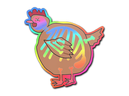 Produto Sticker | Poorly Drawn Chicken (Holo)