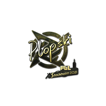 Sticker | Plopski (Gold) | Stockholm 2021