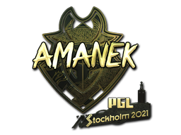 Produto Sticker | AMANEK (Gold) | Stockholm 2021