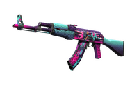 StatTrak™ AK-47 | Neon Rider (Well-Worn)