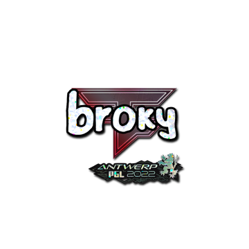 Sticker | broky (Glitter) | Antwerp 2022