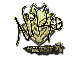 Produto Sticker | NiKo (Gold) | Antwerp 2022