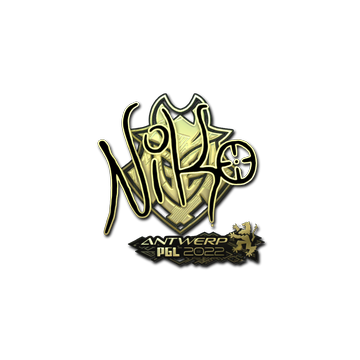Sticker | NiKo (Gold) | Antwerp 2022