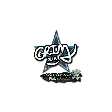 Sticker | Grim (Glitter) | Antwerp 2022