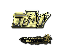 Produto Sticker | exit (Gold) | Antwerp 2022