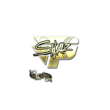 Sticker | skullz (Gold) | Paris 2023