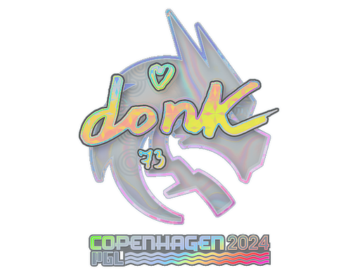 Produto Sticker | donk (Holo) | Copenhagen 2024