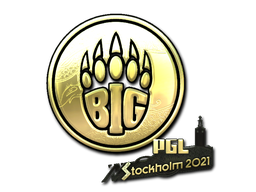 Produto Sticker | BIG (Gold) | Stockholm 2021