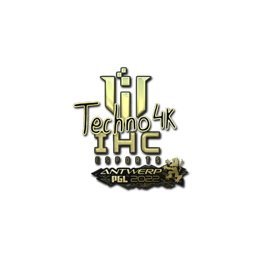 Sticker | Techno4K (Gold) | Antwerp 2022