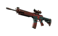 Souvenir SG 553 | Fallout Warning (Well-Worn) Souvenir SG 553 — CS2 skin in the Lil' Pig case on DuckSkins