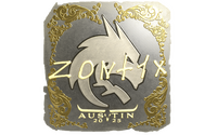 Sticker | zont1x (Gold) | Austin 2025 Sticker — CS2 skin in the 67 case on DuckSkins