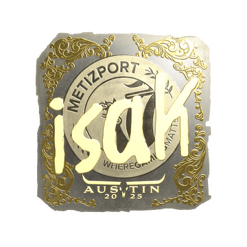Sticker | isak (Gold) | Austin 2025