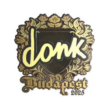 Sticker | donk (Gold) | Budapest 2025