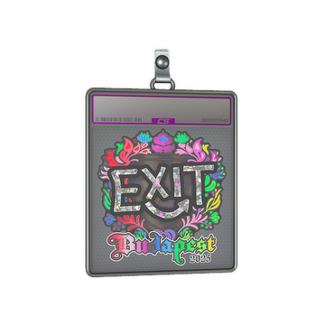 Sticker Slab | exit (Holo) | Budapest 2025