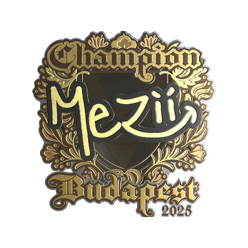 Sticker | mezii (Gold, Champion) | Budapest 2025