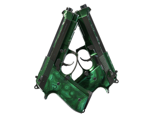 Dual Berettas | Polished Malachite (Field-Tested)