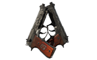StatTrak™ Dual Berettas | Dualing Dragons (Well-Worn) Dual Berettas — CS2 skin in the Welcome Case case on DuckSkins