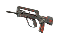 FAMAS | Survivor Z (Battle-Scarred) FAMAS — CS2 skin in the Shadow case on DuckSkins