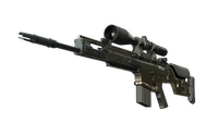 SCAR-20 | Army Sheen (Minimal Wear) SCAR-20 — CS2 skin in the Scout case on DuckSkins