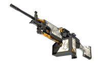 StatTrak™ M249 | Spectre (Well-Worn) M249 — CS2 skin in the Chroma 3 case on DuckSkins