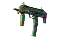 StatTrak™ MP7 | Neon Ply (Well-Worn) MP7 — CS2 skin in the Fire Serpent case on DuckSkins