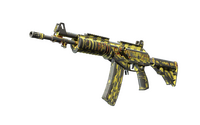 Souvenir Galil AR | CAUTION! (Battle-Scarred) Souvenir Galil AR — CS2 skin in the Survival case on DuckSkins