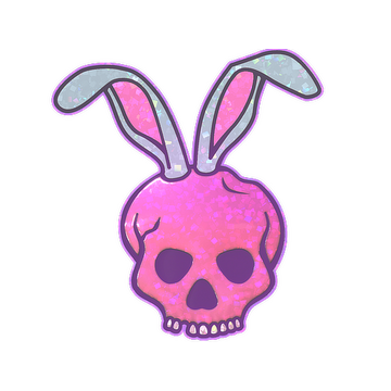 Sticker | Skull Bunny (Glitter)