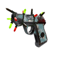 Strange Festive Blue Mew Pistol (Battle Scarred)