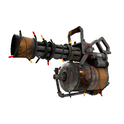 Unusual Festivized Professional Killstreak Brick House Minigun (Battle Scarred)