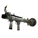 Unusual Festivized Specialized Killstreak Aqua Marine Rocket Launcher (Battle Scarred)