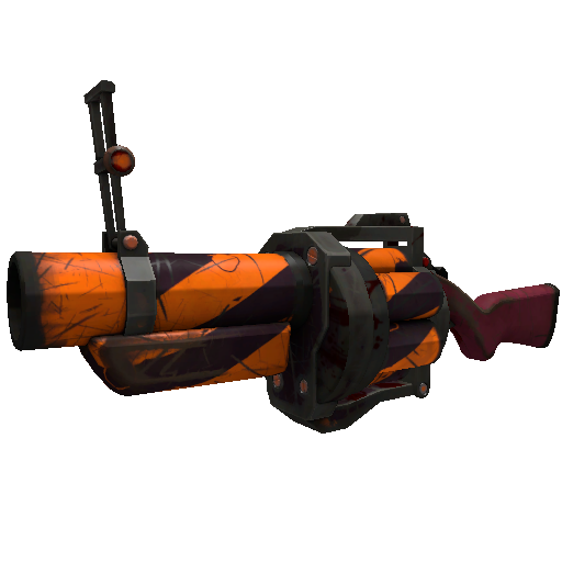 Strange Pumpkin Plastered Grenade Launcher (Battle Scarred)