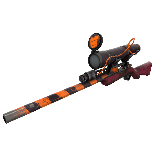 Pumpkin Plastered Sniper Rifle (Battle Scarred)