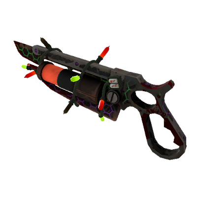 Unusual Festivized Professional Killstreak Hypergon Übersaw (Battle Scarred)