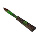 Strange Professional Killstreak Health and Hell (Green) Knife (Well-Worn)