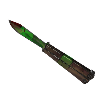 Strange Professional Killstreak Health and Hell (Green) Knife (Well-Worn)