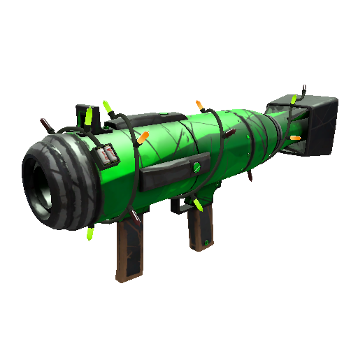 Strange Festivized Professional Killstreak Health and Hell (Green) Air Strike (Well-Worn)